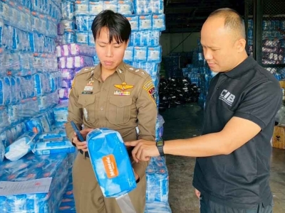 泰国查处两处中资非法卫生巾仓库