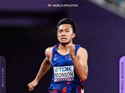 “泰国苏炳添”百米跑速度世界第二