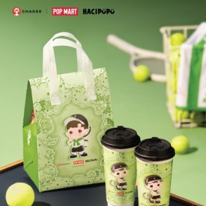 霸王茶姬联名泡泡玛特 限定奶茶新品亮相泰国