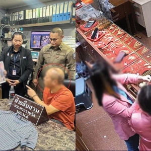 中国大叔曼谷金店盗走11万泰铢金手链！企图回国前酒店被捕