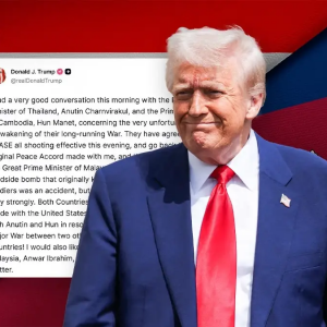 美国总统特朗普：泰柬两国领导人已就新的停火协议达成一致