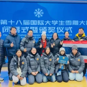 泰国高校雪雕作品惊艳哈尔滨！清莱、曼谷院校双夺金